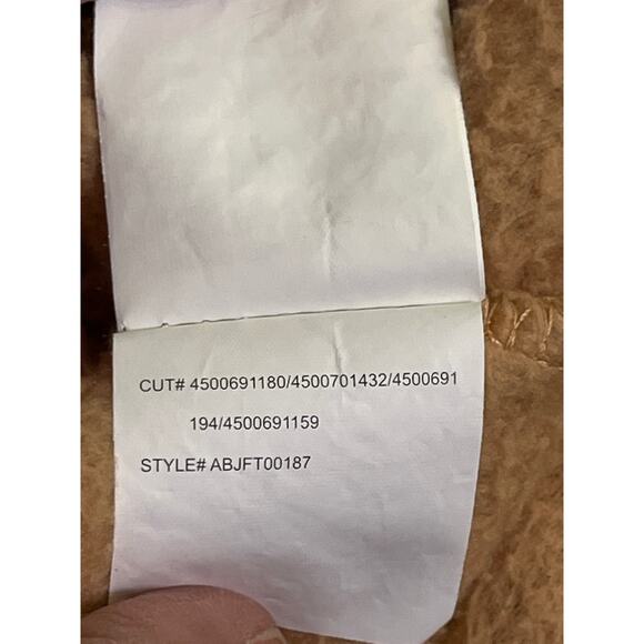 Billabong Teddy Fleece Sherpa Shacket Camel Tan Jacket Women’s Large ABJFT00187 - Picture 9 of 10